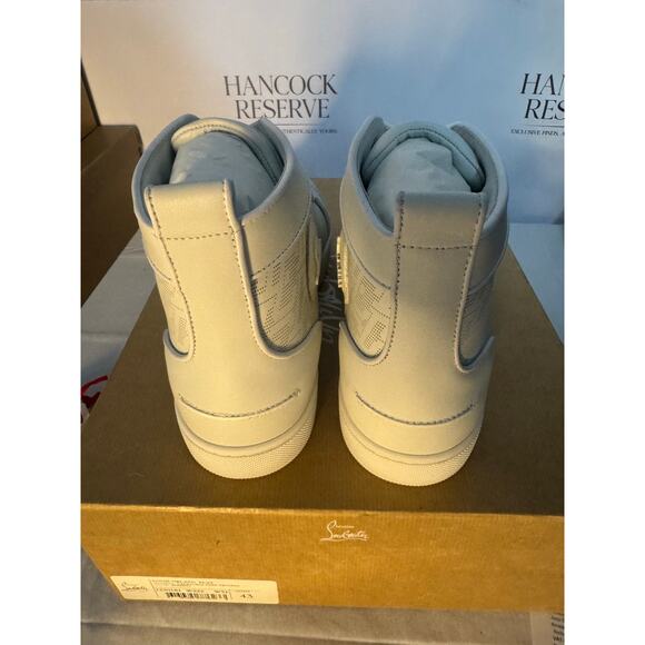 Christian Louboutin Louis Orlato White Leather High-Top Sneakers - Picture 8 of 10